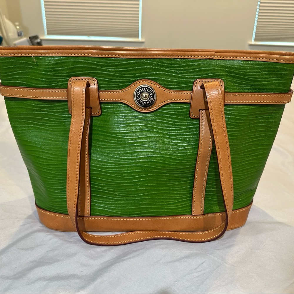 Dooney & Bourke Green and Tan Women's Tote
